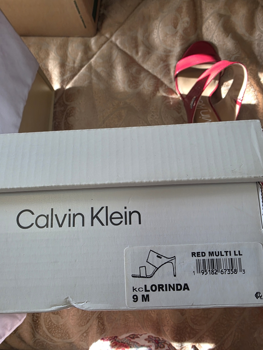 Calvin Klein Lorinda Sandal In Red Multi Size 9M - Picture 11 of 12